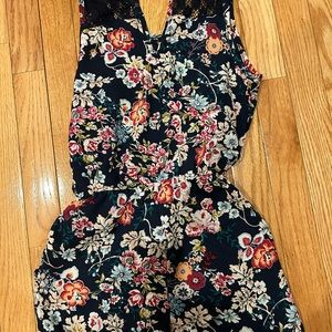 Paper Doll Girls Floral Shorts Romper